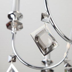 Подвесная люстра Eurosvet Telao 10120/5 хром/дымчатый хрусталь Strotskis Smart (10110/5)