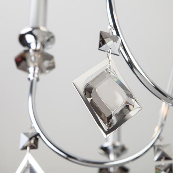 Подвесная люстра Eurosvet Telao 10120/5 хром/дымчатый хрусталь Strotskis Smart (10110/5)