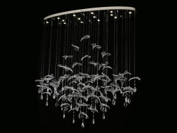 Подвесная люстра Newport 8220/140 С oval chrome