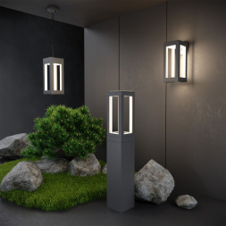 Уличный настенный светильник Elektrostandard 1527 TECHNO LED серый