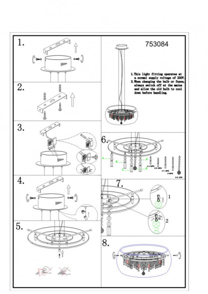 Подвесная люстра Lightstar ACQUARIO 753084