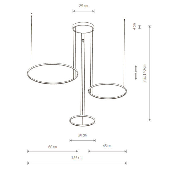 Каскадная люстра Nowodvorski Circolo Led 11602