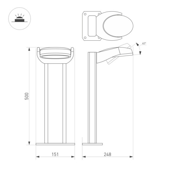 Садово-парковый светильник Arlight EYE 029982