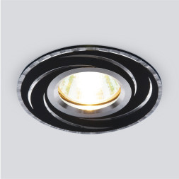 Встраиваемый точечный светильник Elektrostandard 2002 MR16 BK/SL черный/серебро