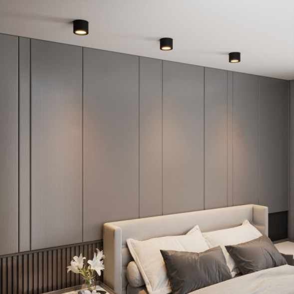 Накладной точечный светильник Elektrostandard DLR026 6W 4200K черный матовый