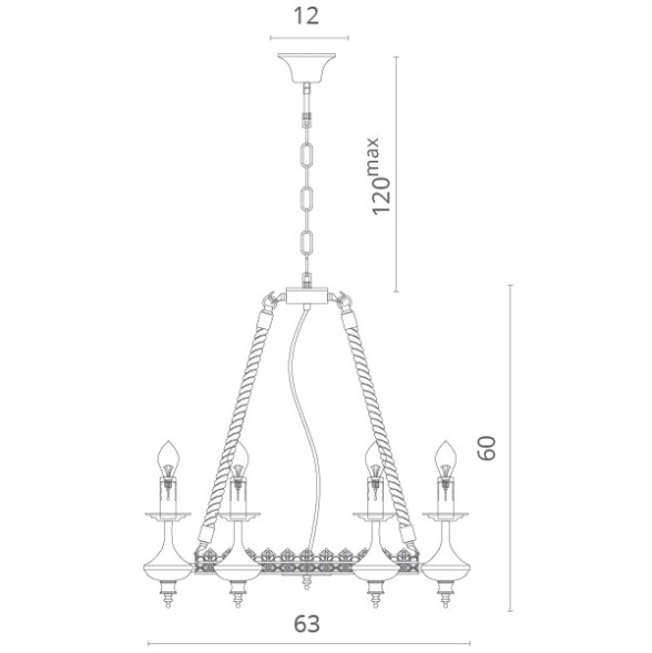 Подвесная люстра Divinare DORA 8121/01 LM-8