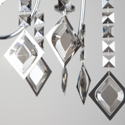 Подвесная люстра Eurosvet Telao 10120/8 хром/дымчатый хрусталь Strotskis Smart (10110/8)