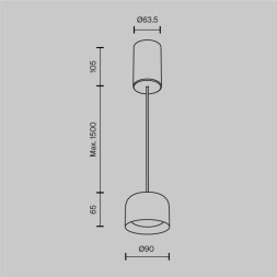 Подвесной светильник Maytoni Technical P113-L12-3K-BS Comfy