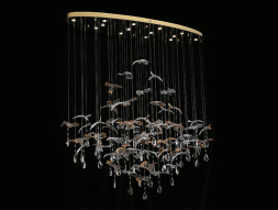 Подвесная люстра Newport 8220/140 С oval gold polished