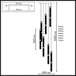 Каскадная люстра Odeon Light collier 5455/210L