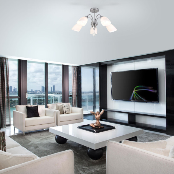 Люстра на штанге Eurosvet Ellene 30149/5 хром