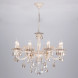 Подвесная люстра Eurosvet Elisha 3281/8 белый с золотом/тонированный хрусталь Strot