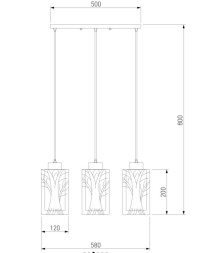 Подвесной светильник Eurosvet Santos 50001/3 хром