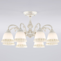 Люстра на штанге Eurosvet CAMPINA 60107/8 белый с золотом