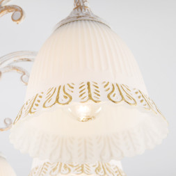 Люстра на штанге Eurosvet CAMPINA 60107/8 белый с золотом