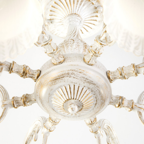 Люстра на штанге Eurosvet CAMPINA 60107/8 белый с золотом