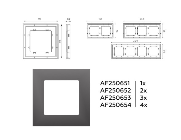 Рамка Ambrella Volt AF250652 ALFA Qubi