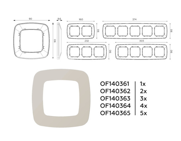 Рамка Ambrella Volt OF140365 OMEGA Ecta