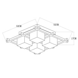 Потолочная люстра ARTE Lamp WOODS A8252PL-4BR