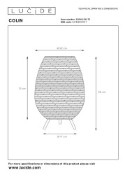 Настольная лампа LUCIDE Colin 03543/36/72