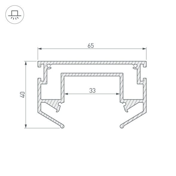 Профиль для шинопроводов Arlight LGD-STRETCH-4TR 033090