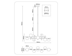 Люстра на штанге Ambrella Light LH51017 HIGH LIGHT