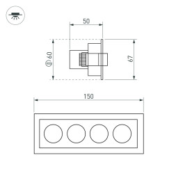 Встраиваемый точечный светильник Arlight Orient 032229
