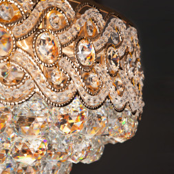 Потолочная люстра Eurosvet Anika 3296/16 золото/прозрачный хрусталь Strotskis