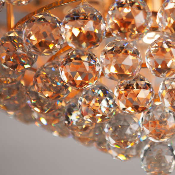 Потолочная люстра Eurosvet Anika 3296/16 золото/прозрачный хрусталь Strotskis