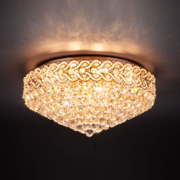 Потолочная люстра Eurosvet Anika 3296/16 золото/прозрачный хрусталь Strotskis