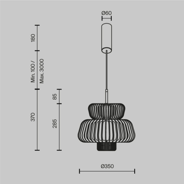 Подвесной светильник MOD465PL-L12BK1 Maytoni Namiki