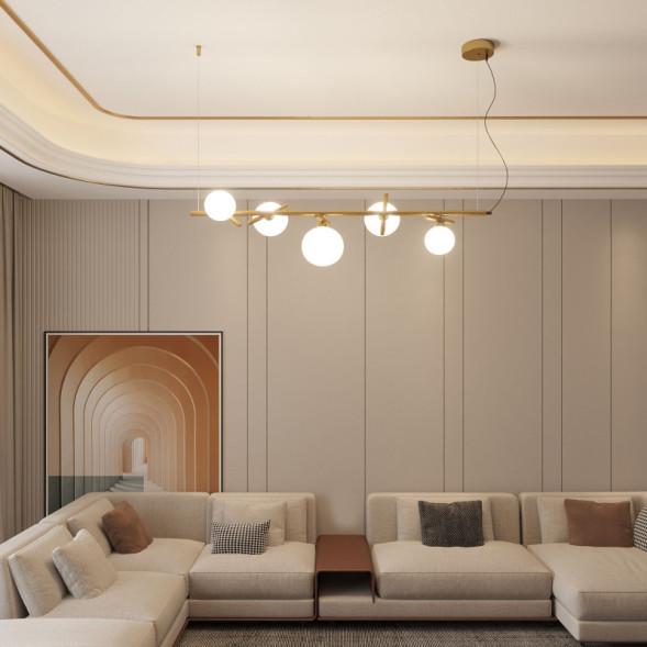 Подвесная люстра Eurosvet SALUT 50382/5 латунь