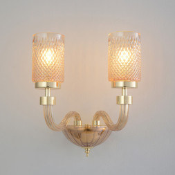 Бра Crystal Lux SILVESTRO AP2 AMBER SILVESTRO