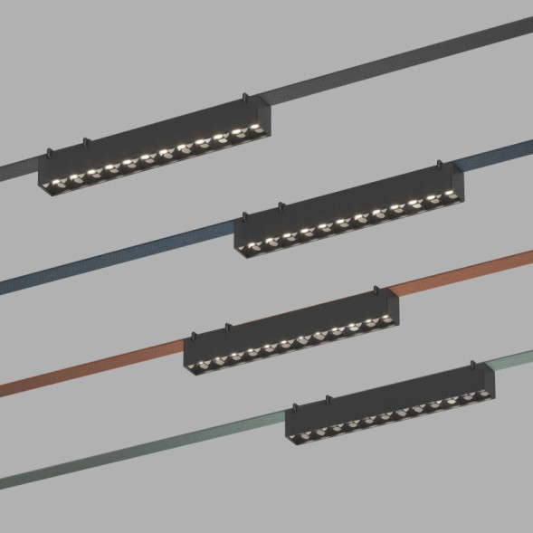 Светодиодный трековый светильник Denkirs DK5670-BK BELTY GRILL