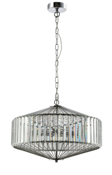 Подвесная люстра Crystal Lux FIESTA FIESTA SP5 CHROME/TRANSPARENTE