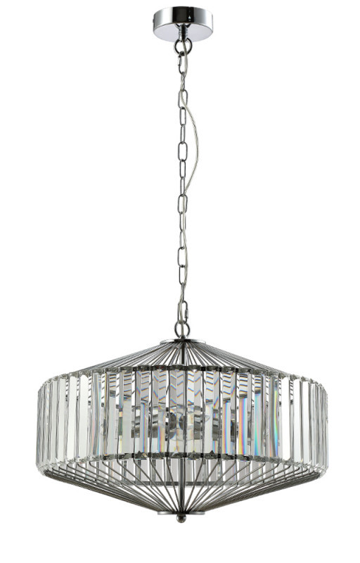 Подвесная люстра Crystal Lux FIESTA FIESTA SP5 CHROME/TRANSPARENTE
