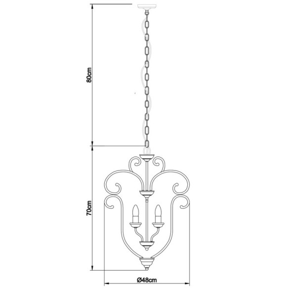 Подвесная люстра ARTE Lamp RAVENNA A8033SP-3CC