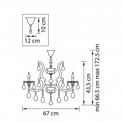 Подвесная люстра Lightstar Champa blu 698085