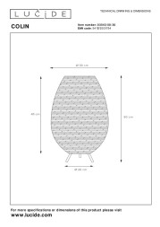 Настольная лампа LUCIDE Colin 03543/50/30