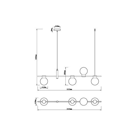 Люстра на штанге Vele Luce IDEALE VL5872P24