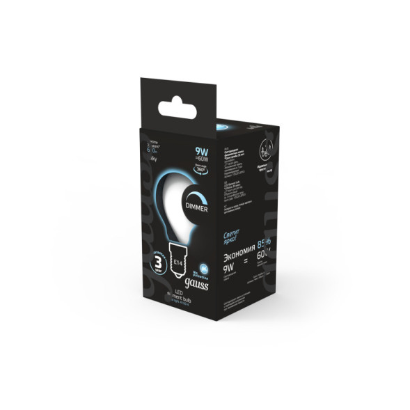 Светодиодная лампа Gauss 105201209-D 9W 220V 610lm E14 белый (дневной)