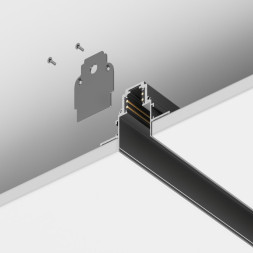 Магнитный встраиваемый шинопровод в гипсокартон Maytoni Technical Magnetic track system Gravity черный TRX010-421B