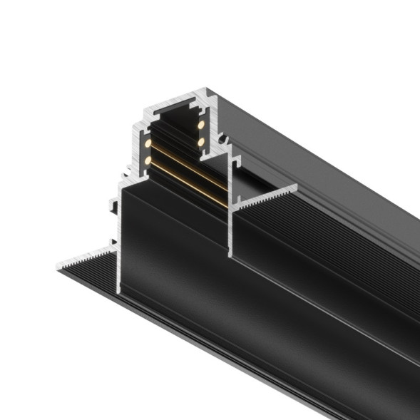 Магнитный встраиваемый шинопровод в гипсокартон Maytoni Technical Magnetic track system Gravity черный TRX010-421B