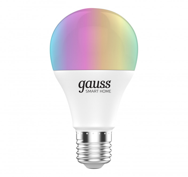 Светодиодная лампа Gauss 1170112 8.5W 220V 806lm E27 RGB+белый