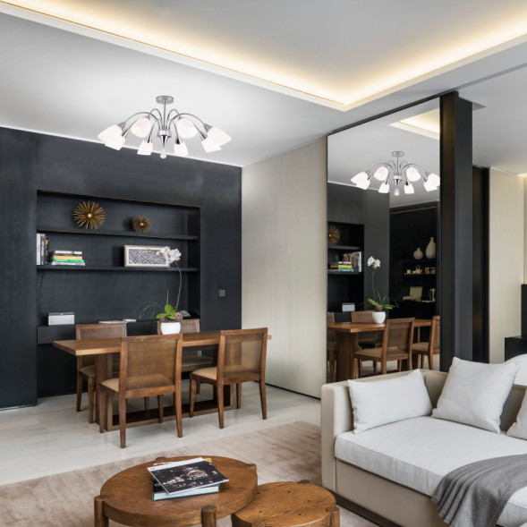 Люстра на штанге Eurosvet Ellene 30149/8 хром