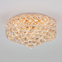 Потолочная люстра Eurosvet Anika 3296/8 золото/прозрачный хрусталь Strotskis