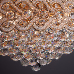 Потолочная люстра Eurosvet Anika 3296/8 золото/прозрачный хрусталь Strotskis