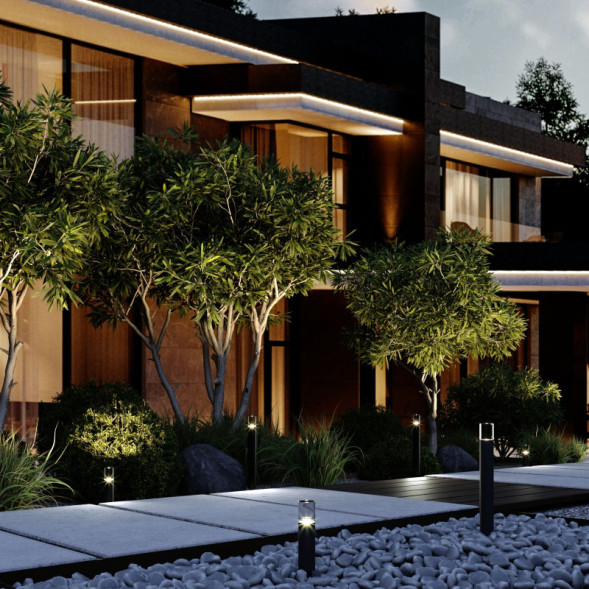 Уличный грунтовый светильник Elektrostandard Hidden LED (35166/F) черный