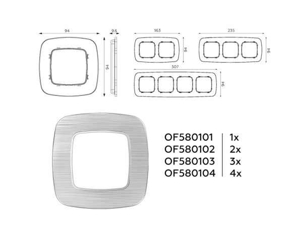 Рамка Ambrella Volt OF580102 OMEGA Radian