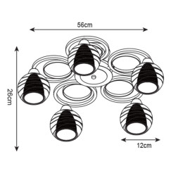 Потолочная люстра ARTE Lamp Ginevra A1604PL-5BK